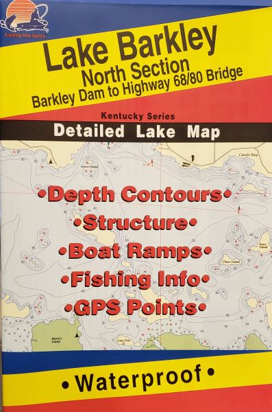 Lake Barkley North Fishing Map