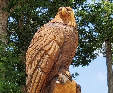Lakeview Cottages & Marina Features Chainsaw Sculptures
