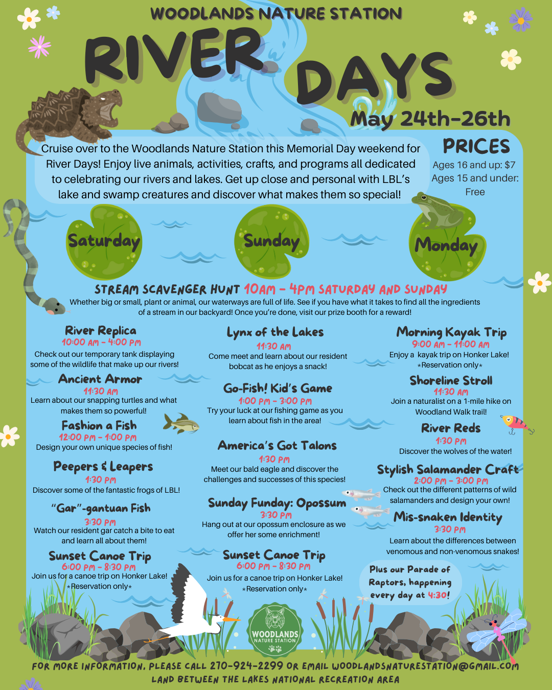 Outdoor Family Fun Awaits at River Days at Woodlands Nature Station